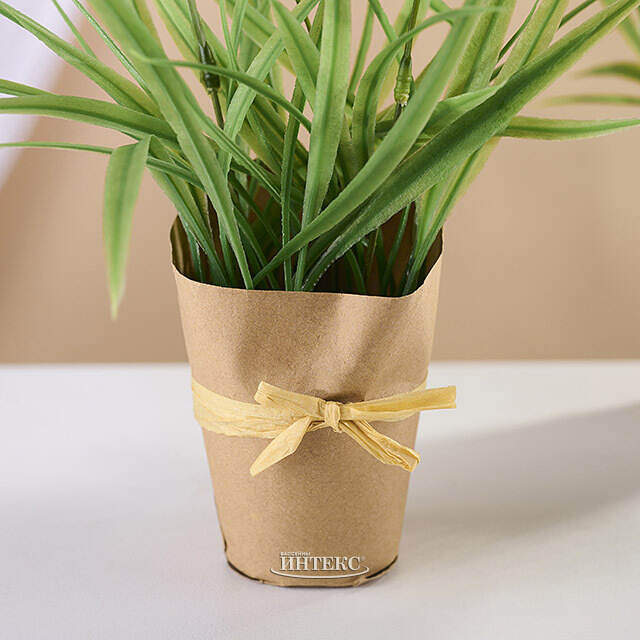 Искусственный цветок в горшке Ландыш Снежный 20 см Kaemingk (Кейминг)