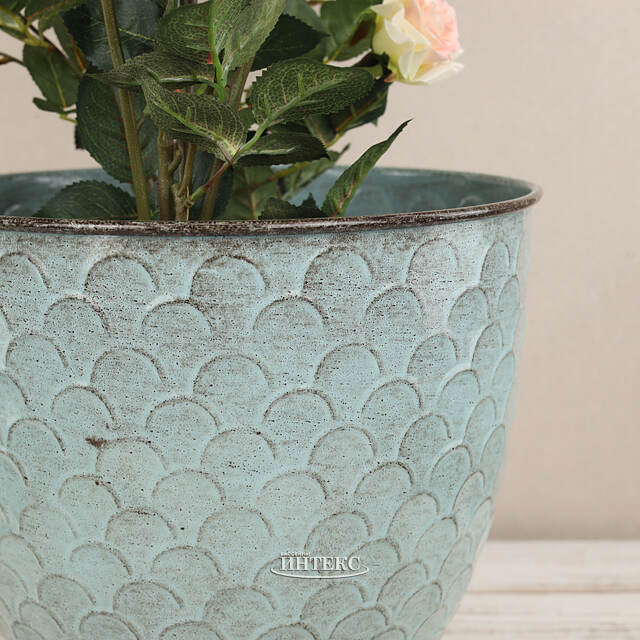 Декоративное кашпо Blue Sun 32*27 см, металл Kaemingk