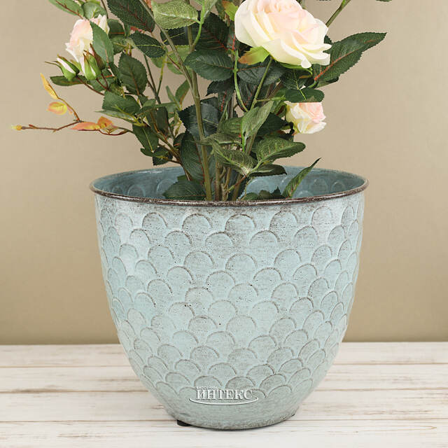 Декоративное кашпо Blue Sun 32*27 см, металл Kaemingk