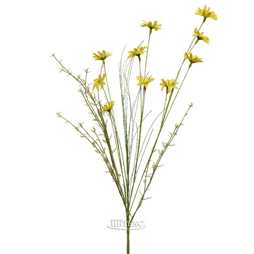 Искусственный букет Полевые цветы - Желтые маргаритки 65 см Kaemingk