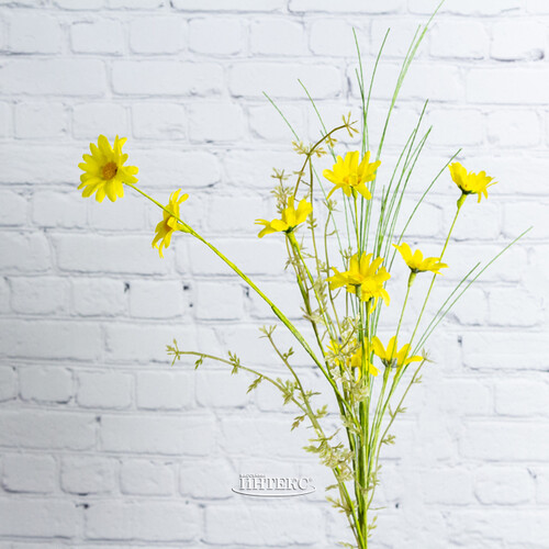 Искусственный букет Полевые цветы - Желтые маргаритки 65 см Kaemingk