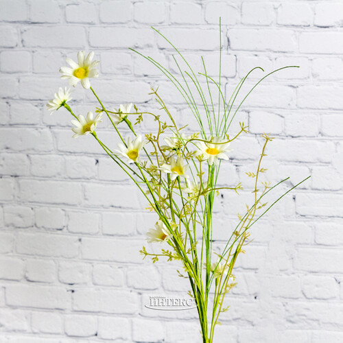 Искусственный букет Полевые цветы - Белые маргаритки 65 см Kaemingk