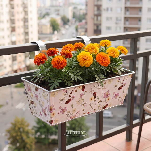 Подвесное кашпо для балкона Франсуаза 35*13 см, металл Kaemingk (Кейминг)