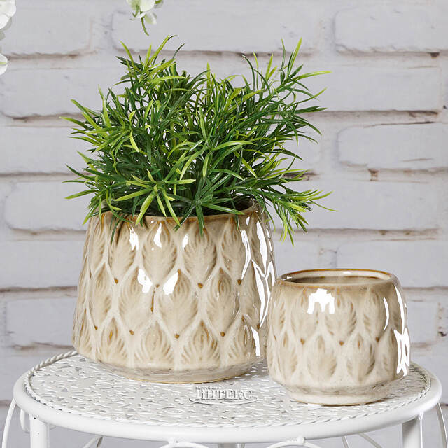 Набор керамических кашпо Калао 10-16 см, 2 шт Kaemingk (Кейминг)