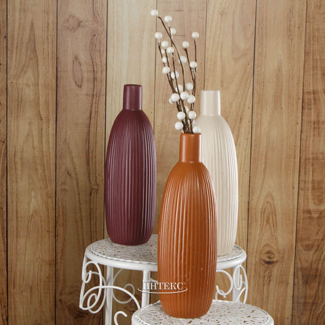 Фарфоровая ваза для цветов Кослада 26 см слоновая кость Kaemingk