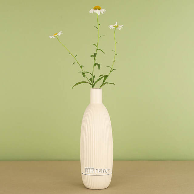 Фарфоровая ваза для цветов Кослада 26 см слоновая кость Kaemingk