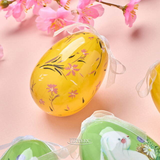 Пасхальные украшения Яйца Счастливая Пасха 8 см, 6 шт Kaemingk (Кейминг)