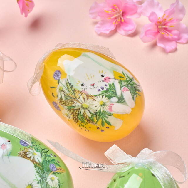 Пасхальные украшения Яйца Счастливая Пасха 8 см, 6 шт Kaemingk (Кейминг)