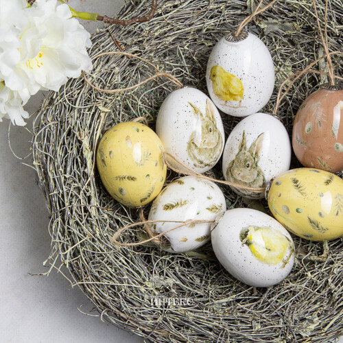 Пасхальные украшения Яйца Sweet Easter 5 см, 8 шт, подвеска Kaemingk