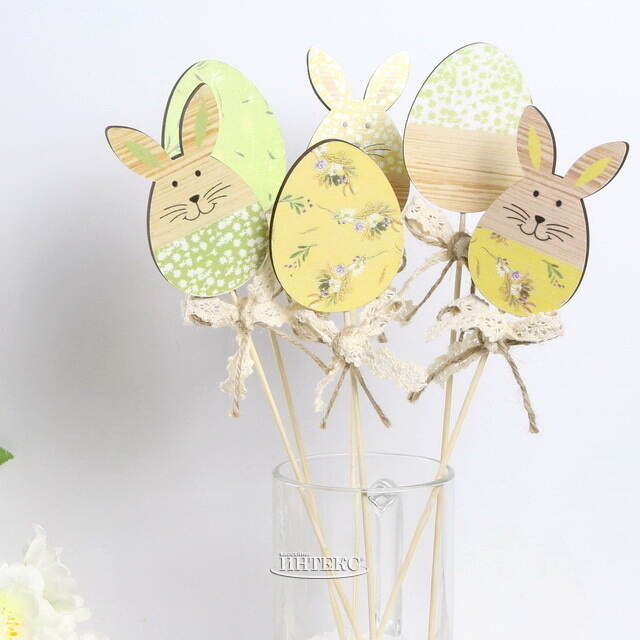 Пасхальные украшения на палочке Easter Style 30 см, 6 шт Kaemingk