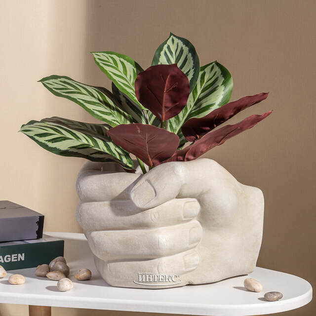 Искусственное растение в горшке Калатея 38 см Kaemingk (Кейминг)