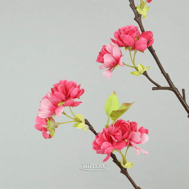 Искусственная ветка Цветущий Персик 100 см фуксия Kaemingk