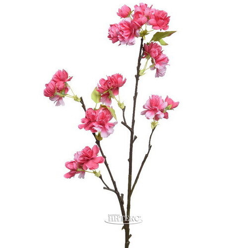 Искусственная ветка Цветущий Персик 76 см фуксия Kaemingk