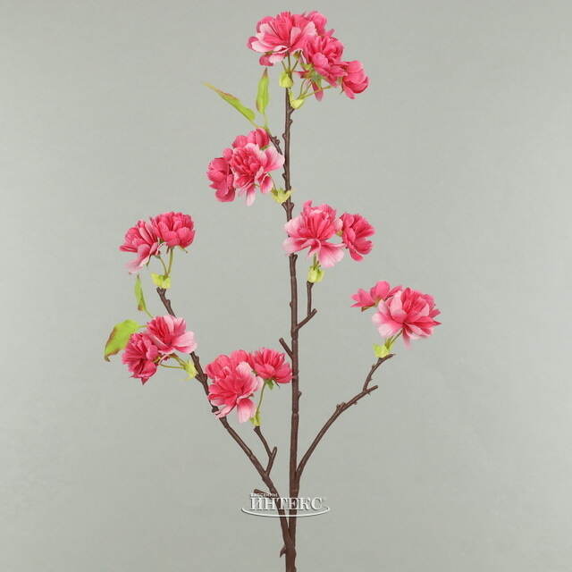 Искусственная ветка Цветущий Персик 76 см фуксия Kaemingk