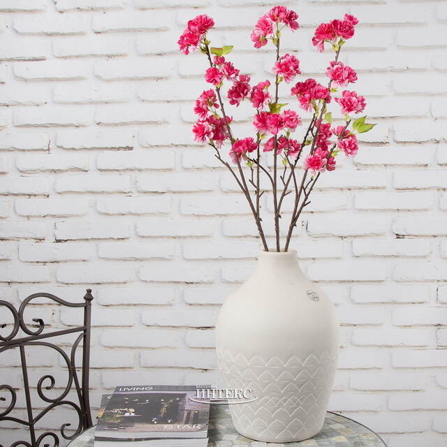 Искусственная ветка Цветущий Персик 76 см фуксия Kaemingk