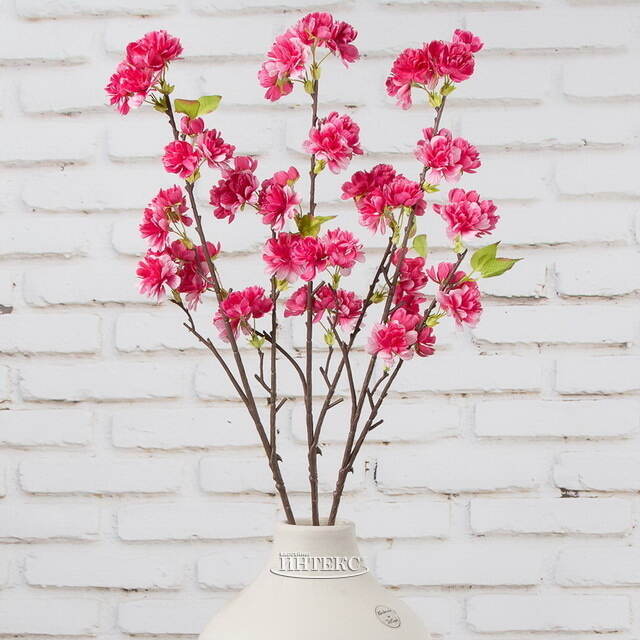 Искусственная ветка Цветущий Персик 76 см фуксия Kaemingk