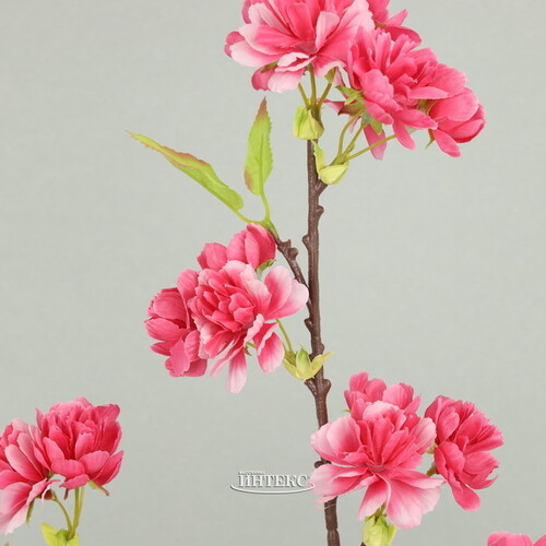 Искусственная ветка Цветущий Персик 76 см фуксия Kaemingk