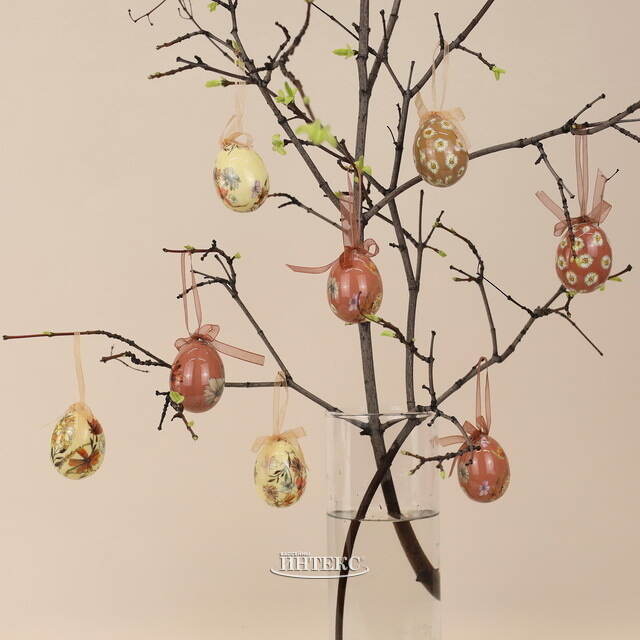 Пасхальные украшения Яйца Пасхальный Этюд 5 см, 8 шт, подвеска Kaemingk