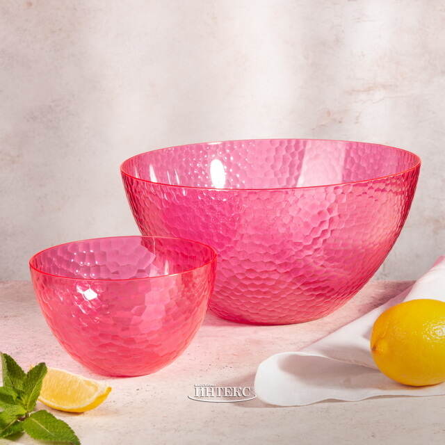 Пластиковый салатник Портофино 14*9 см розовый Kaemingk (Кейминг)
