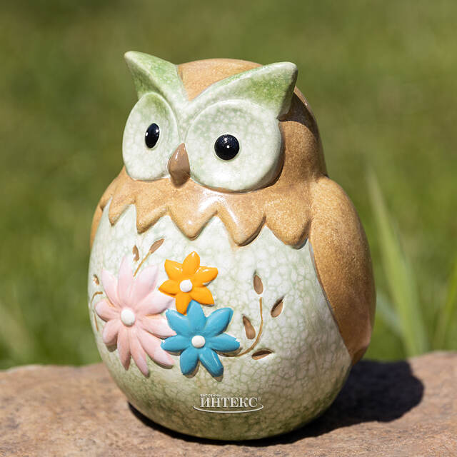 Керамическая садовая фигурка Сова Роберта 15 см Kaemingk