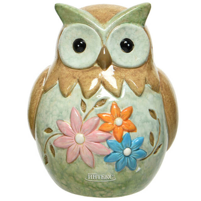 Керамическая садовая фигурка Сова Роберта 15 см Kaemingk
