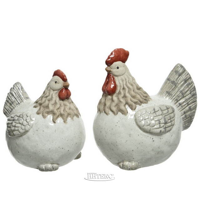 Набор садовых фигур Курочки Лесси и Несси 14 см, 2 шт Kaemingk