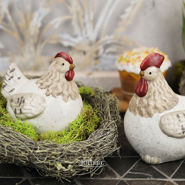 Набор садовых фигур Курочки Лесси и Несси 14 см, 2 шт Kaemingk