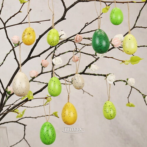 Пасхальные украшения Яйца Wonderful Easter 6 см, 12 шт, подвеска Kaemingk