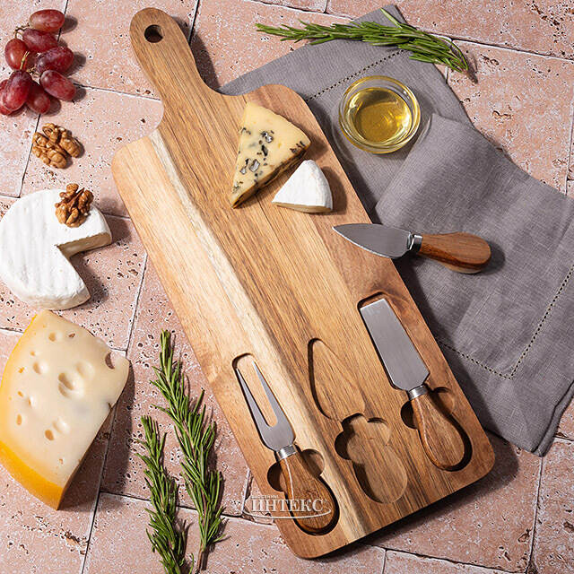 Набор для сыра с доской и ножами Джеронимо 42*15 см Koopman