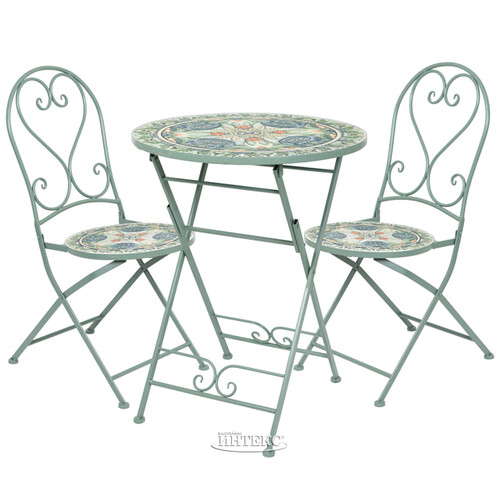 Комплект садовой мебели с мозаикой Ривьера: 1 стол + 2 стула Kaemingk