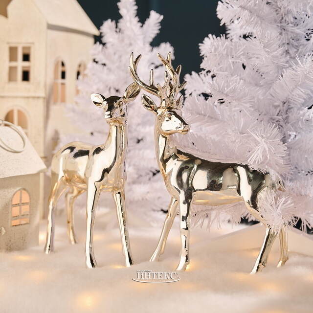 Набор декоративных фигурок Олени - Семейство Тобиа 23 см, 2 шт Boltze