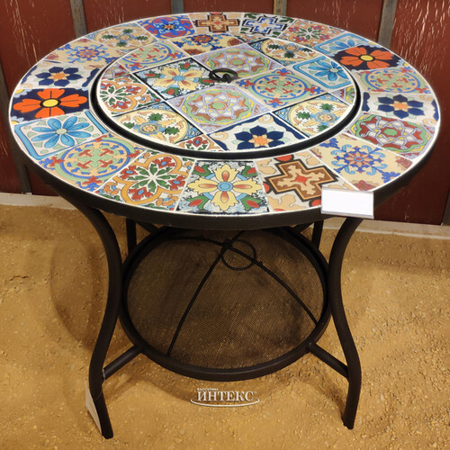 Стол для костра с мозаикой Порту 58*54 см, металл Kaemingk