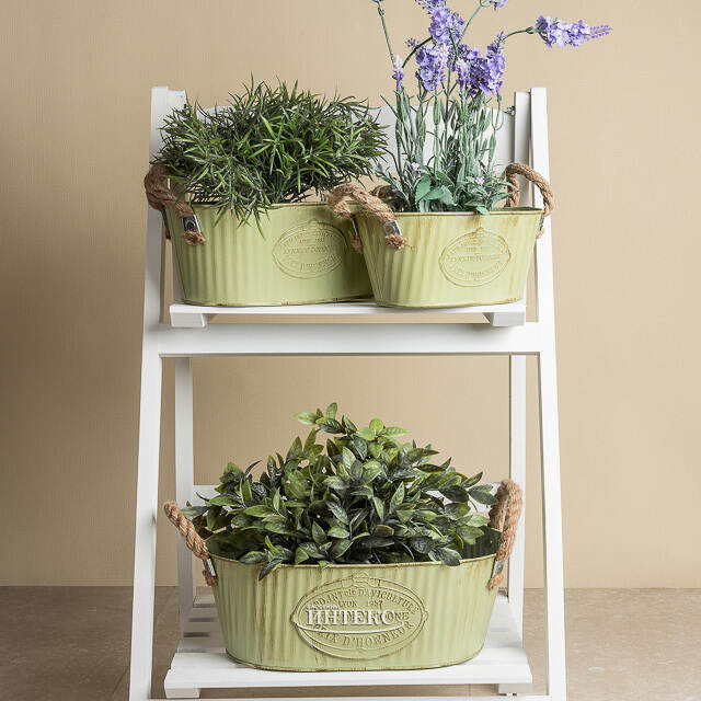 Металлические кашпо для цветов Осенний Прованс 21-30 см, 3 шт Kaemingk