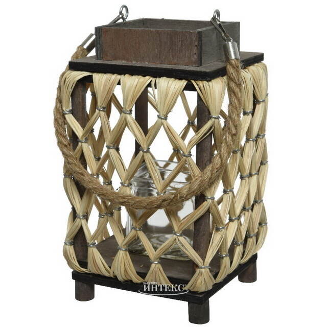 Подсвечник фонарь Natural Style 31 см Kaemingk