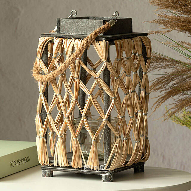 Подсвечник фонарь Natural Style 31 см Kaemingk