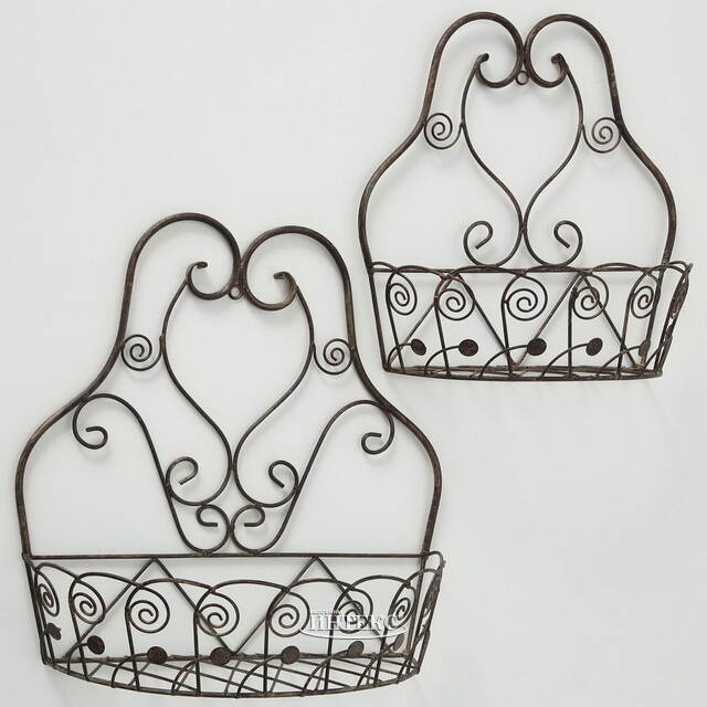 Подвесное кашпо Шебби 32*28 см, металл Boltze