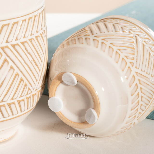 Набор керамических кашпо Саас-Фе 8-11 см, 2 шт Kaemingk (Кейминг)