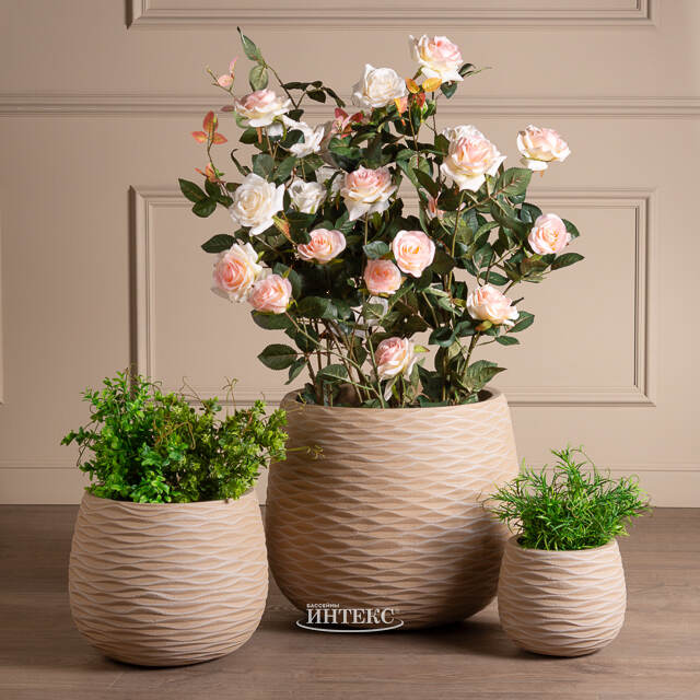 Набор декоративных кашпо Денсон 18-38 см, 3 шт Kaemingk