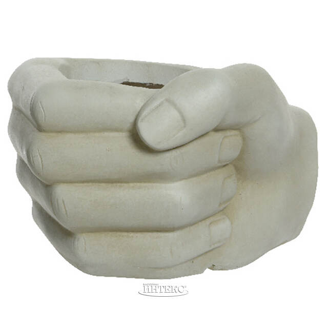 Декоративное кашпо Pugno 32 см бежевое Kaemingk