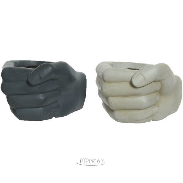 Декоративное кашпо Pugno 32 см бежевое Kaemingk