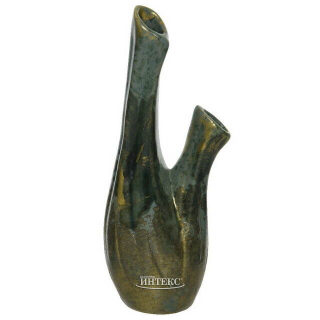 Керамическая ваза Портела 21 см зеленая Kaemingk (Кейминг)