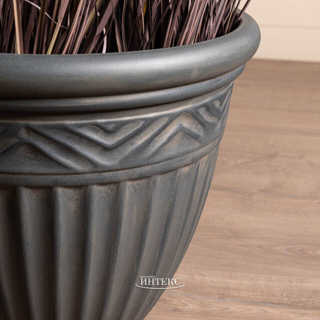 Набор декоративных кашпо Фарнезе 27-34 см серый, 2 шт, пластик Kaemingk