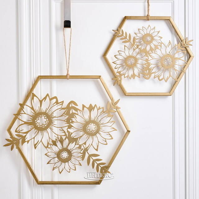 Набор декоративных панно Flower Symphony 39 см, 2 шт Kaemingk