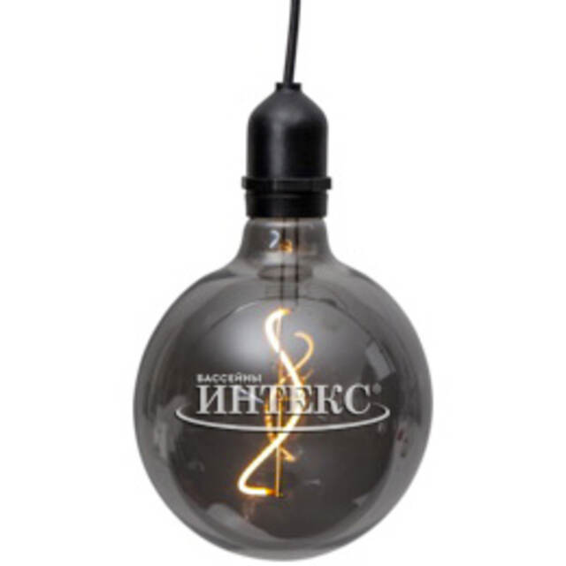 Подвесной светильник-шар Макгонагалл 18*11 см дымчатый с филаментной LED лампой, на батарейках, IP44 Star Trading