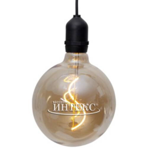 Подвесной светильник-шар McGonagall Gold 18*11 см с филаментной LED лампой, на батарейках, IP44 Star Trading