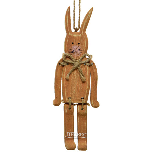 Подвесное украшение Пасхальный Кролик Найджел 18 см, коричневый Kaemingk