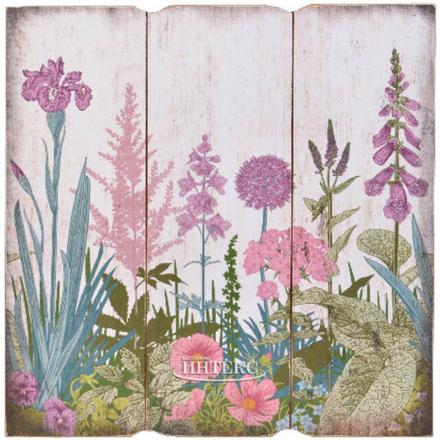 Деревянное панно в стиле Прованс - Цветение Руссийона 40*40 Kaemingk