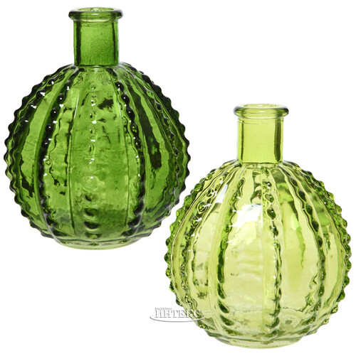 Стеклянная ваза Эдера 12*10 см, зелёная Kaemingk