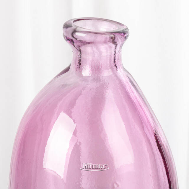 Стеклянная ваза-бутылка Нувола 35 см розовая Kaemingk (Кейминг)