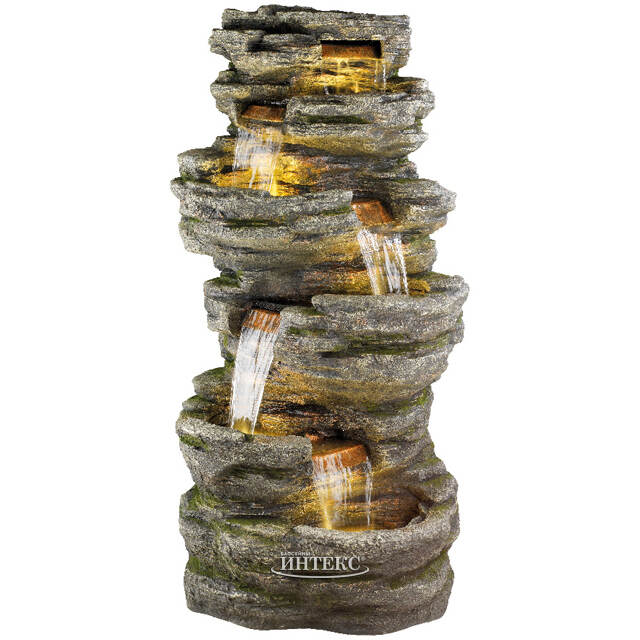 Садовый фонтан Водопад Гранд-Фолс 202 см с LED подсветкой Winter Deco